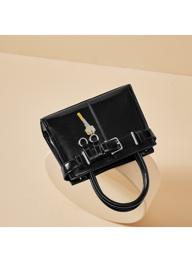 15MINS New Platinum Women's Handbag - Crossbody Shoulder Bag & Top Handle Mini Square Purse - Image 5