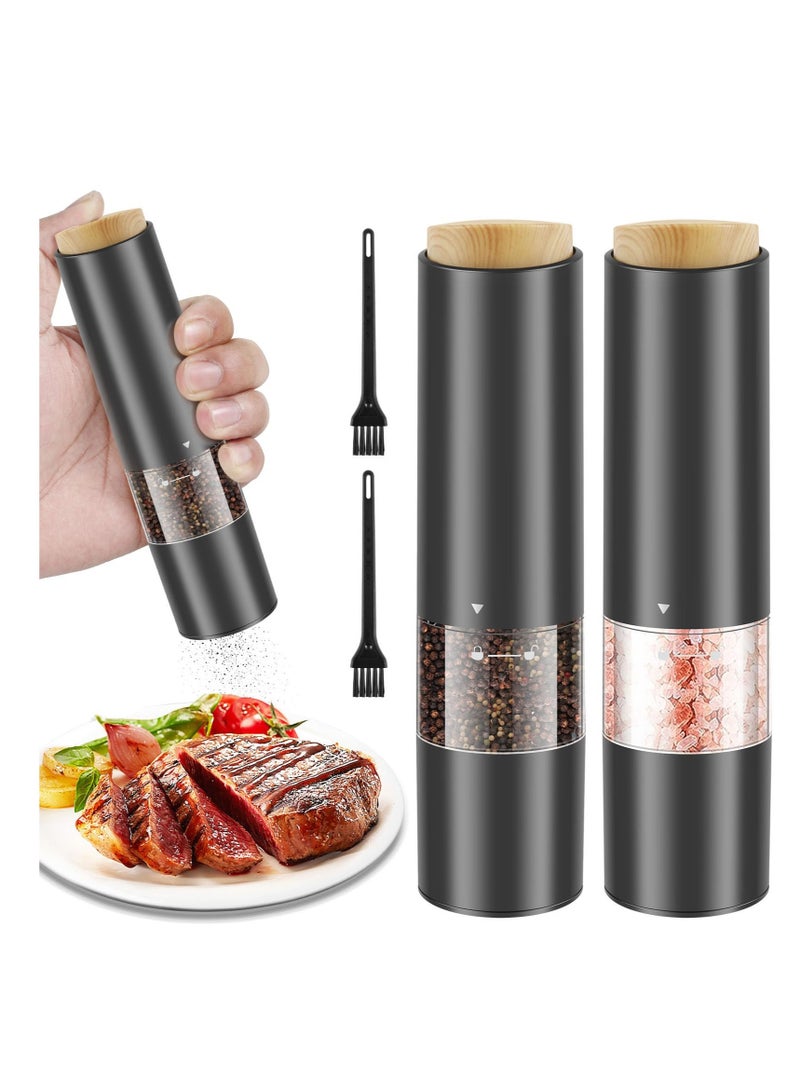 Excefore Electric Salt and Pepper Grinder Set, Adjustable Coarseness Pepper Grinder, Large Capacity Automatic Salt Pepper Mill Grinder, with LED Light & 2 Brush, for Kitchen, Battery Operated(Not Included) - Image 1