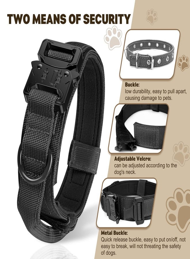 FYA Tactical Dog Collar And Leash Set, Military Dog Collar, Adjustable Training Nylon Dog Collar With Control Handle And Heavy Metal Buckle For Medium And Large Dogs Daily Training And Walks,48 Cm - Image 5