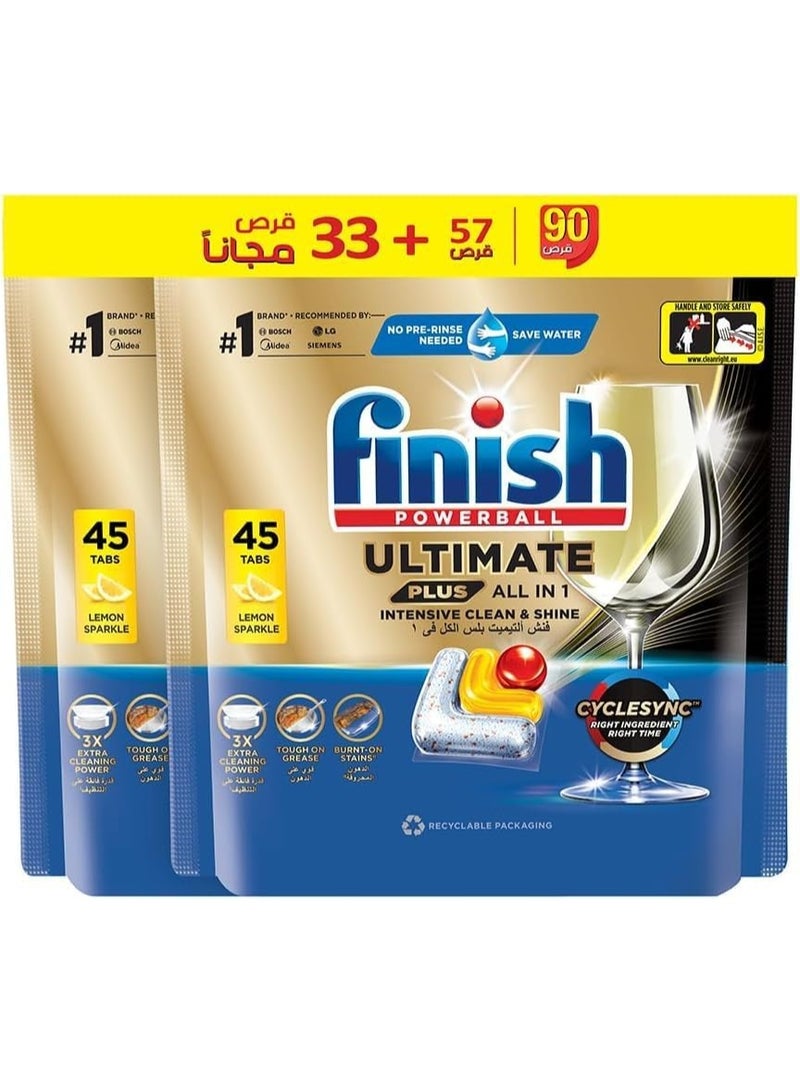 فنيش فينيش-منظف غسالات الاطباق برائحة الليمون 45 قرص - Image 1