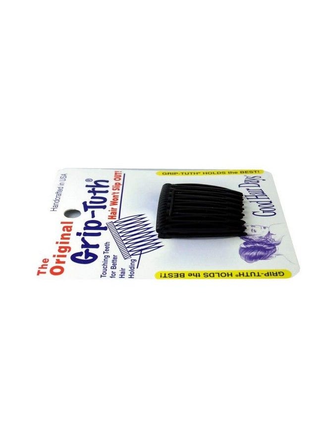 Good Hair Days The Original Griptuth Hair Combs Set Of 2 40074 Black 1 1/2" Wide  - Image 5