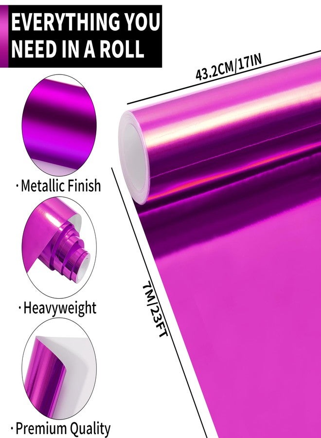 PENPRIS Rose Red Metallic Wrapping Paper Roll - 17in X 23Ft, Luxury Gift Wrap for Christmas, Birthday, Wedding, Baby Shower, Bridal Shower - Image 2
