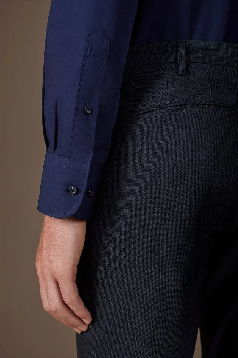 Doppelganger Blue Men's french collar classic shirt - DK Blue for Men | Best Price UAE