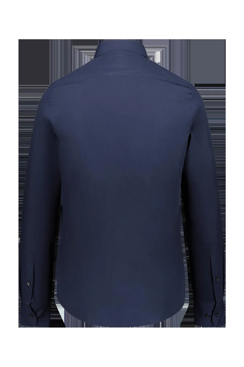 Doppelganger Blue Men's french collar classic shirt - DK Blue for Men | Best Price UAE