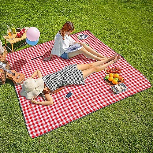 Onlyeasy Outdoor Picnic Blanket, Foldable Waterproof Sand Mat, Extra Large Picnic Blanket for Beach Camping Hiking Travel Outdoor Family Concerts (150 x 180 CM) - Image 4