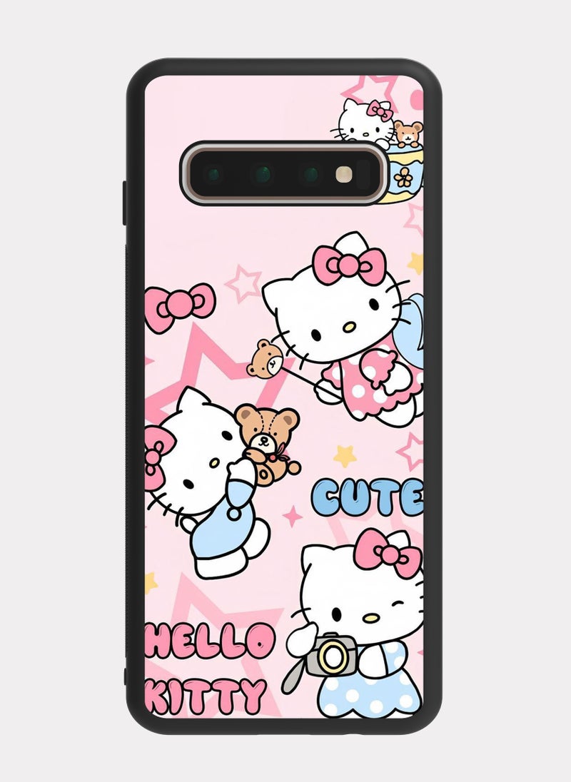 PXLAAT Samsung Galaxy S10 Plus case cover Hello Kitty Rosa - Image 1