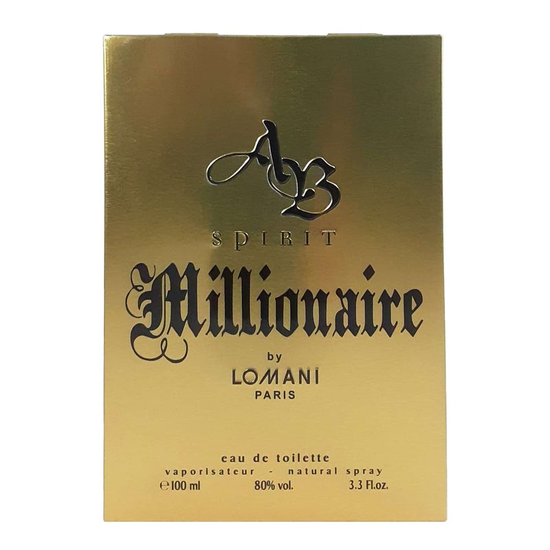 AB SPIRIT MILLIONAIRE by Lomani EDT SPRAY 34 OZ for MEN