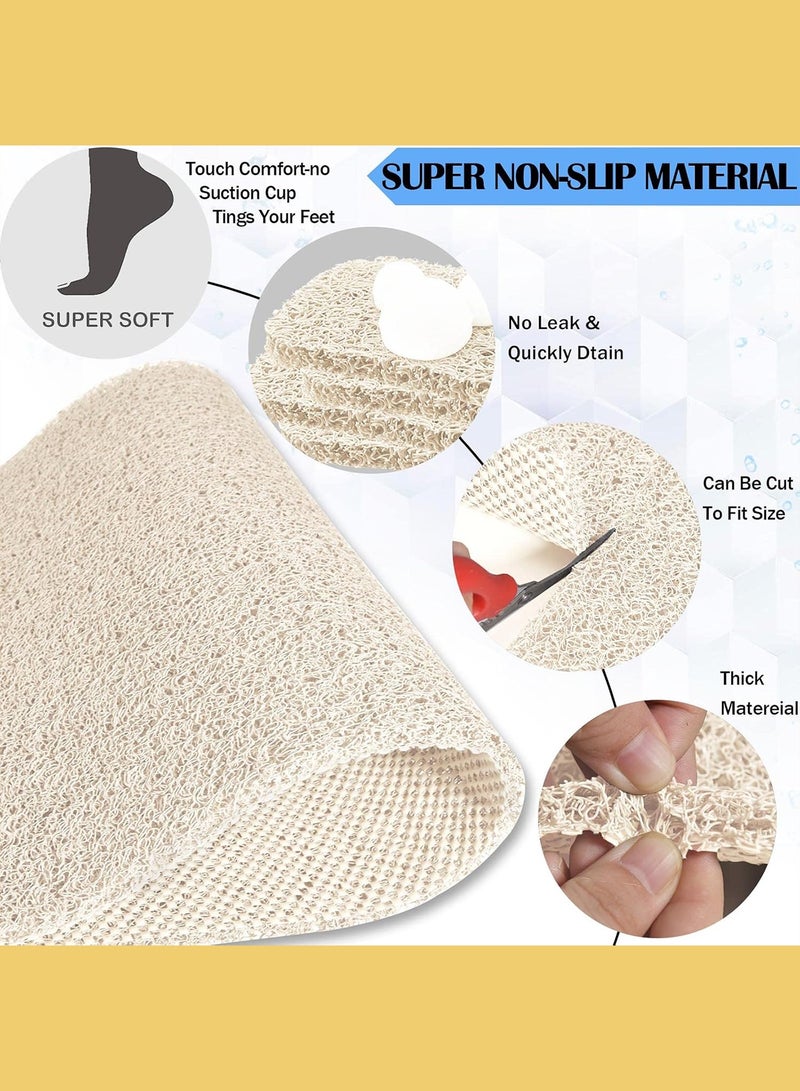 Bathroom Mat (50×80cm), Non-Slip Kids Bathroom Mat, Soft PVC Shower Mat for Children & Adults, Quick-Drying & Easy-to-Clean Bath Mat, Anti-Slip Floor Mat for Wet Areas,Comfortable Mat, Child-Friendly Shower Rug, Soft Foot Cleaning Mat for Home, Bathroom & Outdoor Use( Grey )  - Image 2