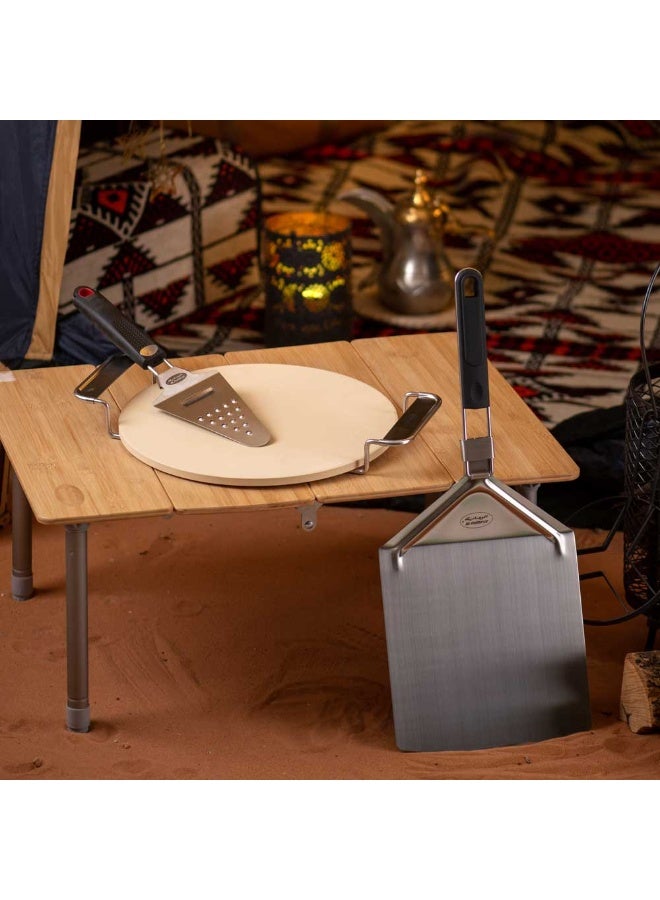 AL RIMAYA 3-Piece Pizza Stone Set Beige - Image 2