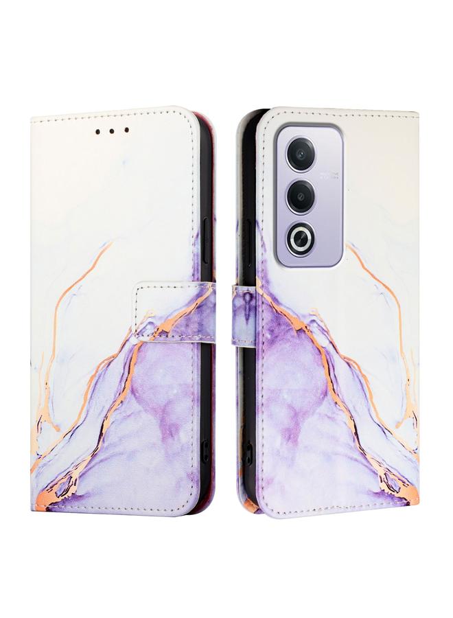 اس-توب جراب هاتف OPPO A3 Pro 5G Global PT003 بنمط رخامي من الجلد القابل للطي - Image 3
