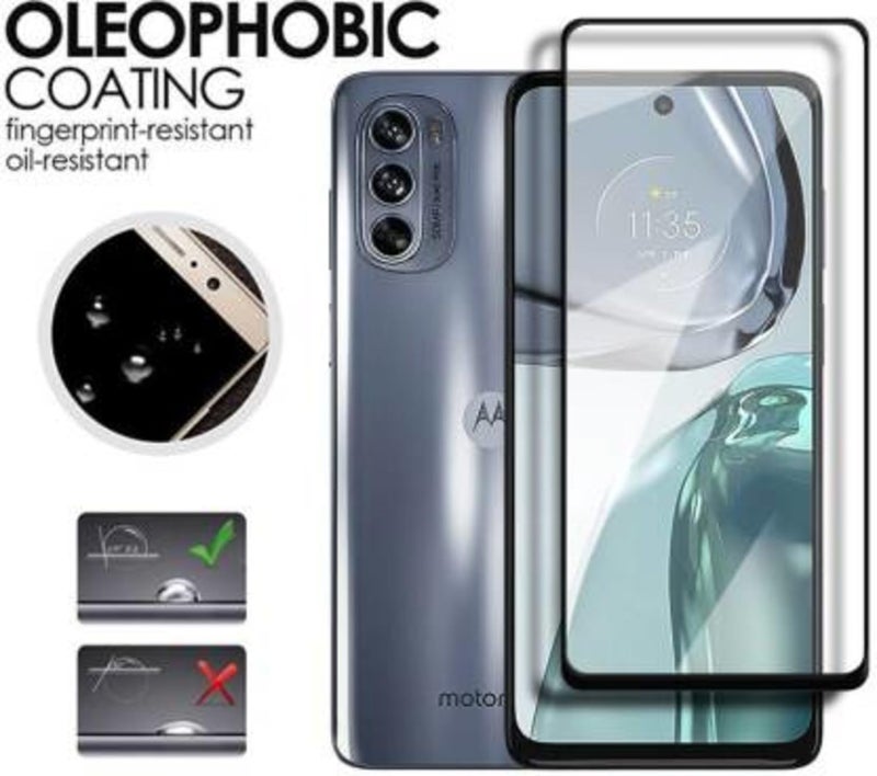 SPCORE Edge to Edge Tempered Glass for Motorola Moto G62 5G with Easy Self Installation Kit | Black-Pack Of 1, - Image 3
