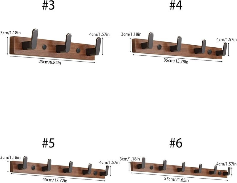 Wall Mounted Coat Rack Hook For Clothes Towels Easy Install Size C - Image 4