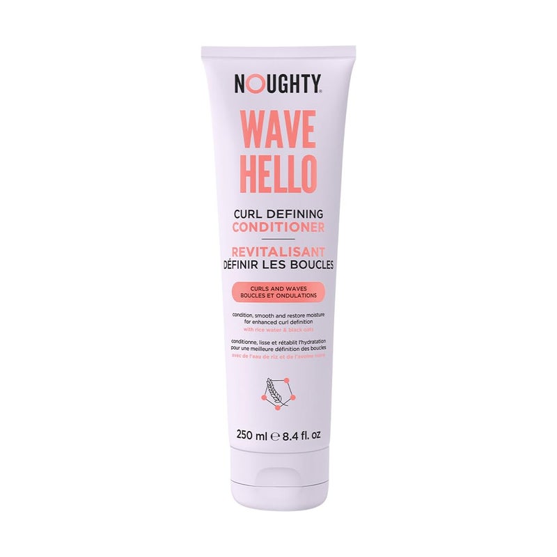 Noughty 97% Natural Wave Hello Curl Defining Conditioner, to Condition, Soften and Define Curls with Sea Kelp Extract and Avocado Oil, Sulfate Free Vegan Haircare 8.4fl.oz - Image 1