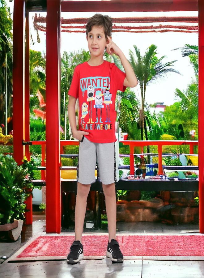 تشويس ملابس نوم قطنية عالية الجودة للأولاد (عمر 12 عامًا) - مجموعة صيف 2024 - أقمشة ناعمة وملونة مفعمة بالحيوية لأسلوب أنيق ومريح, الآن حصريا فى 🌈 تشويس - Image 3