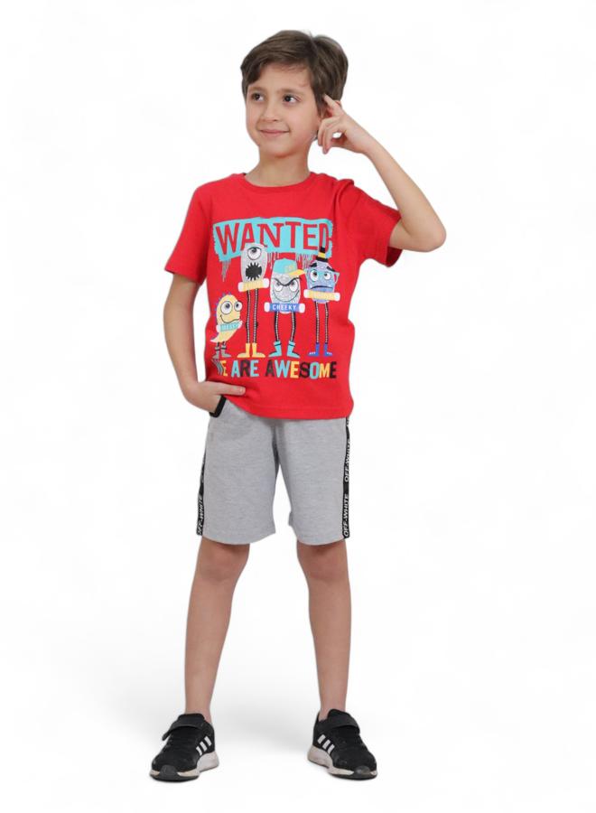 تشويس ملابس نوم قطنية عالية الجودة للأولاد (عمر 12 عامًا) - مجموعة صيف 2024 - أقمشة ناعمة وملونة مفعمة بالحيوية لأسلوب أنيق ومريح, الآن حصريا فى 🌈 تشويس - Image 1