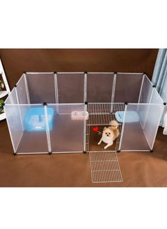DubaiGallery Playpen Pet Playpen Dog Exercise Pen Large Portable Dog Fence with Door 12 Panel for Dogs Cats Pets Suitable for Weight less than 20kg  - Image 1
