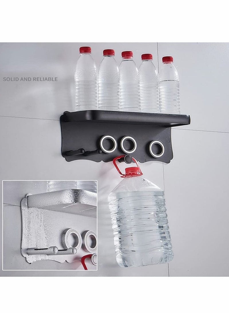 Hair Dryer Wall Mount Holder for Dyson Supersonic Bathroom Toothbrush Makeup Cosmetic Shelf Rack Caddy Storage Organizer (Black) - Image 3