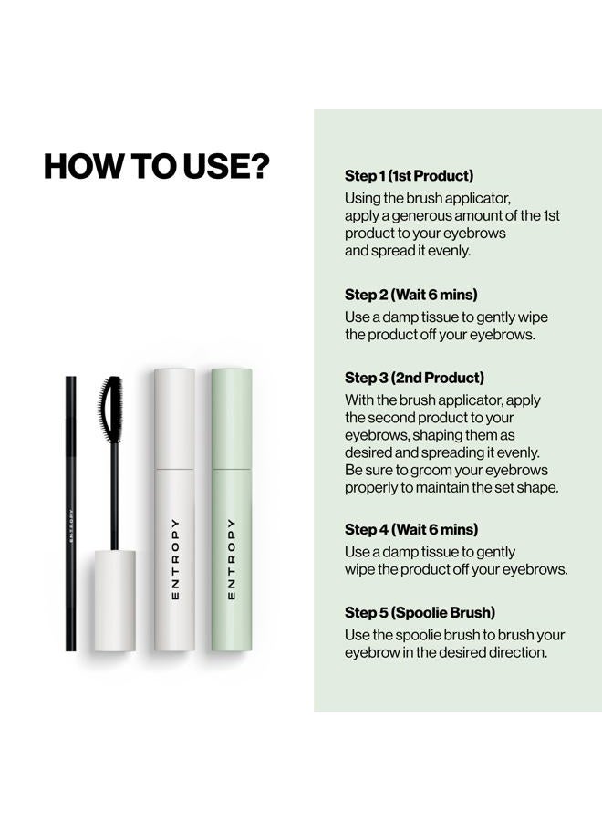 ENTROPY MAKEUP Tough Brow Lift Perm Kit, At-Home DIY Brow Lamination Kit for Fuller, Defined Eyebrows, Long-Lasting, Up to 6 Weeks, Hypoallergenic, Beginner-Friendly, Professional Results, 0.88 Oz - Image 5