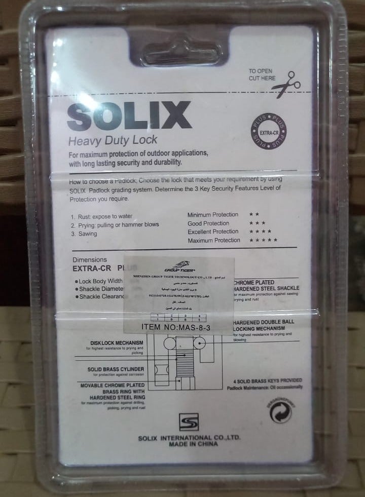 SOLIX Heavy-Duty Metal Padlock – Maximum Protection Against Rust, Prying, and Sawing for Industrial, Commercial & Residential Use - Image 2