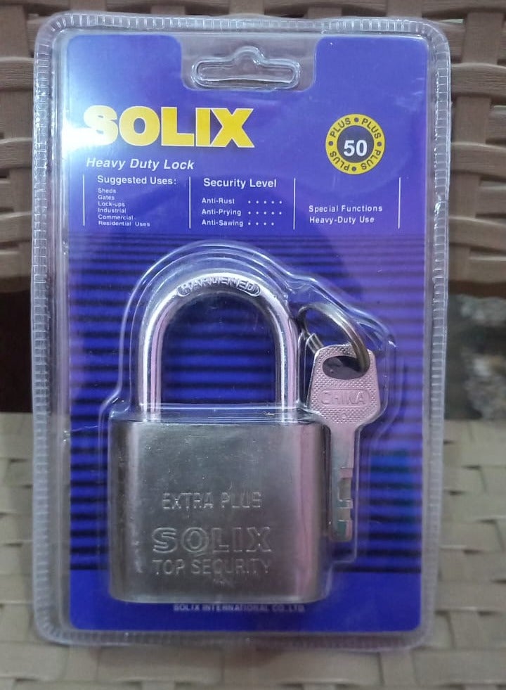 SOLIX Heavy-Duty Metal Padlock – Maximum Protection Against Rust, Prying, and Sawing for Industrial, Commercial & Residential Use - Image 1