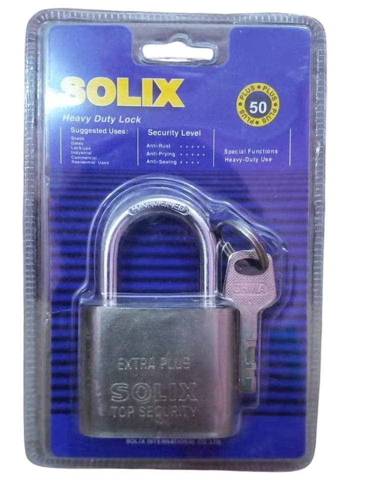 SOLIX Heavy-Duty Metal Padlock – Maximum Protection Against Rust, Prying, and Sawing for Industrial, Commercial & Residential Use - Image 1