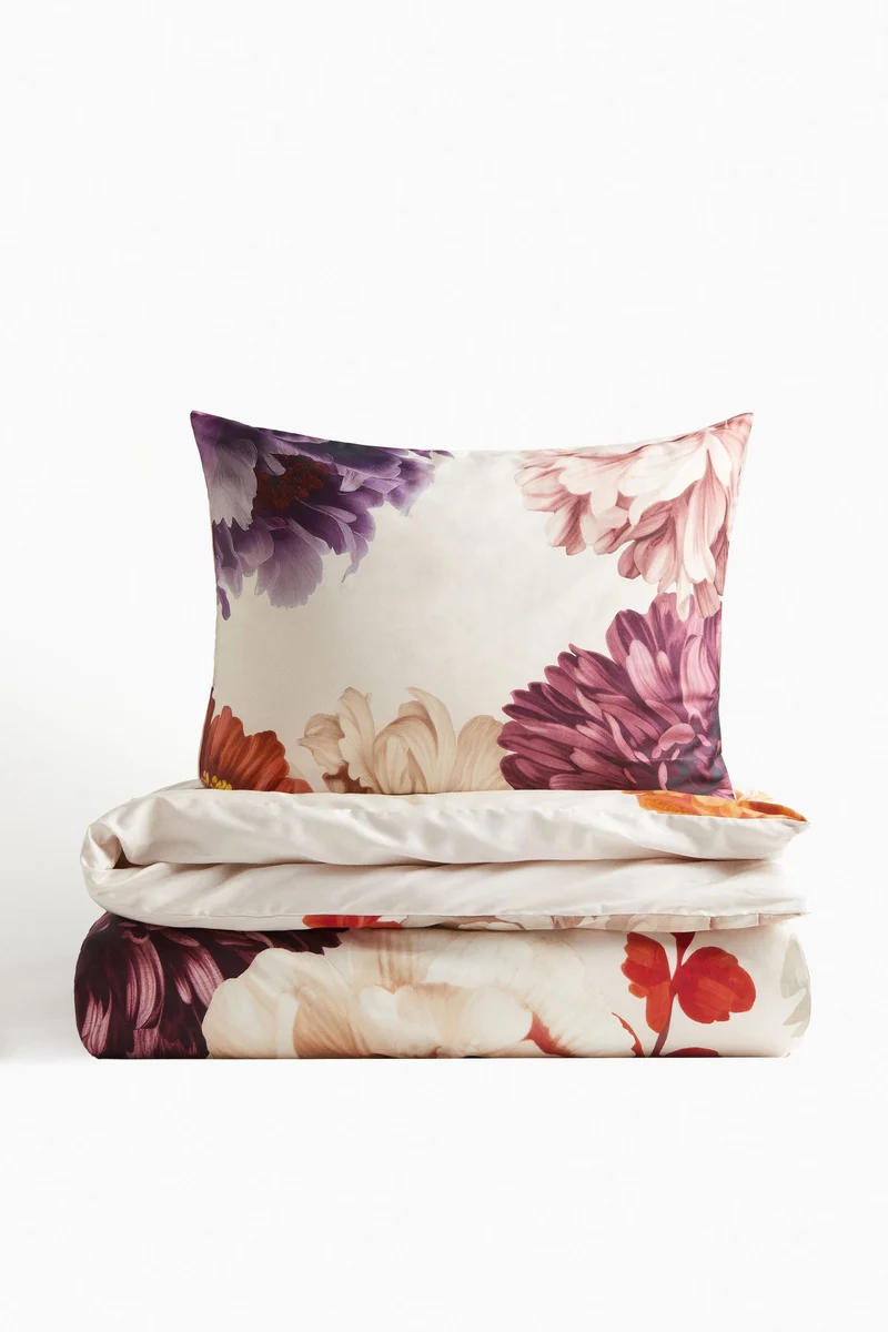 H&M Cotton sateen single duvet cover set