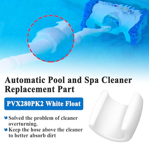 Ebrmeiwo 4 Pcs PVX280PK2 White Float for 2/4 Wheel Pool Cleaner Hoses, #896584000-280 - Image 3