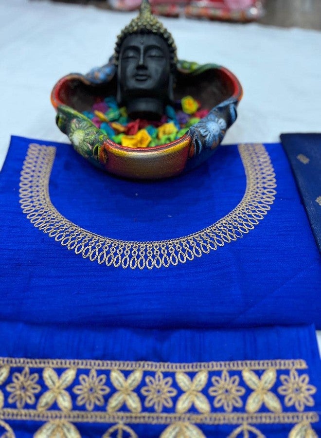 ZECVA حرير Kanjivaram HalfSaree الهندي التقليدي Lehnha Choli مع وشاح وبلوزة - Image 5