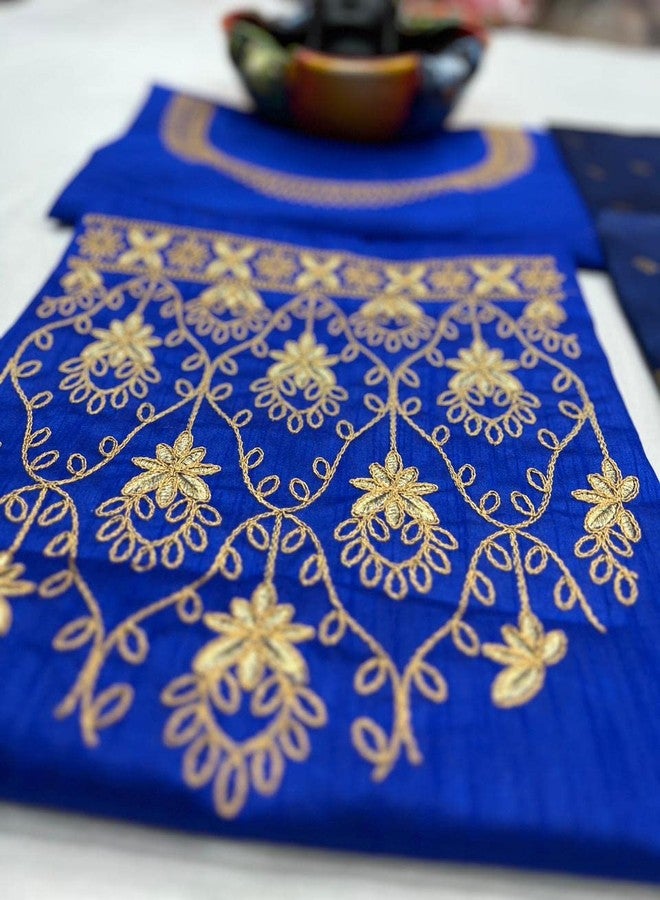 ZECVA حرير Kanjivaram HalfSaree الهندي التقليدي Lehnha Choli مع وشاح وبلوزة - Image 4