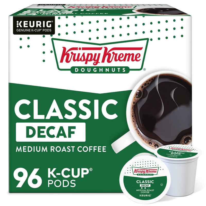 Krispy Kreme Classic Decaf, Single-Serve Keurig K-Cup Pods, Medium Roast Coffee, 96 Count - Image 1
