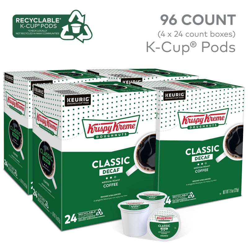 Krispy Kreme Classic Decaf, Single-Serve Keurig K-Cup Pods, Medium Roast Coffee, 96 Count - Image 2