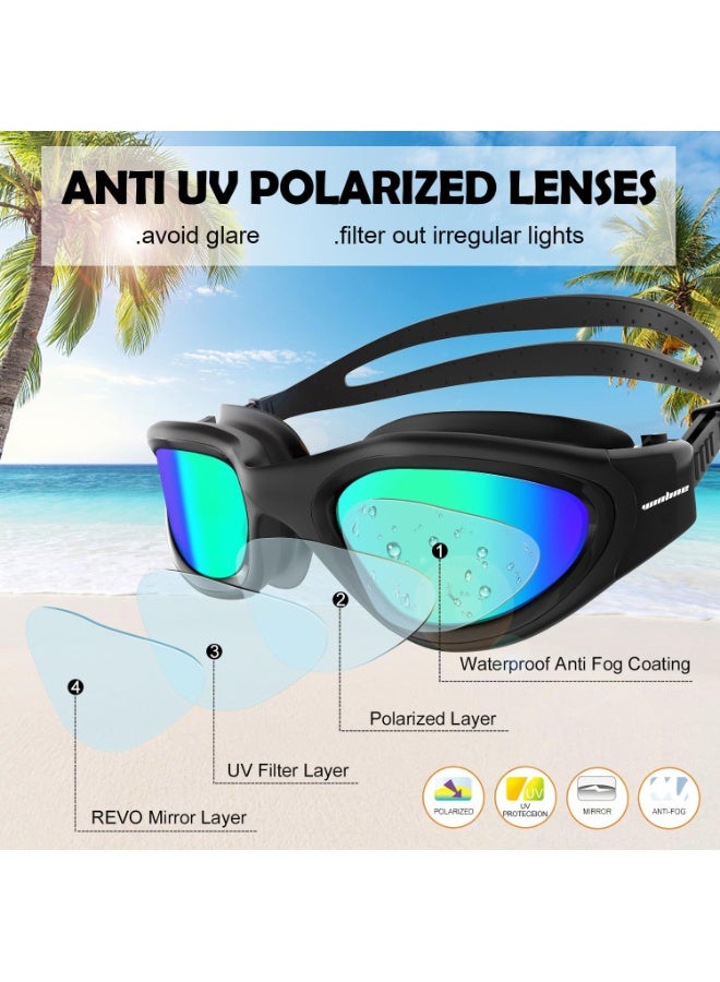 Winline Swimming Goggles Polarized Lenses Anti Fog Anti UV Waterproof Clear Vision Easy Adjust Soft Bridge for Men Women Adults Teens - Image 2