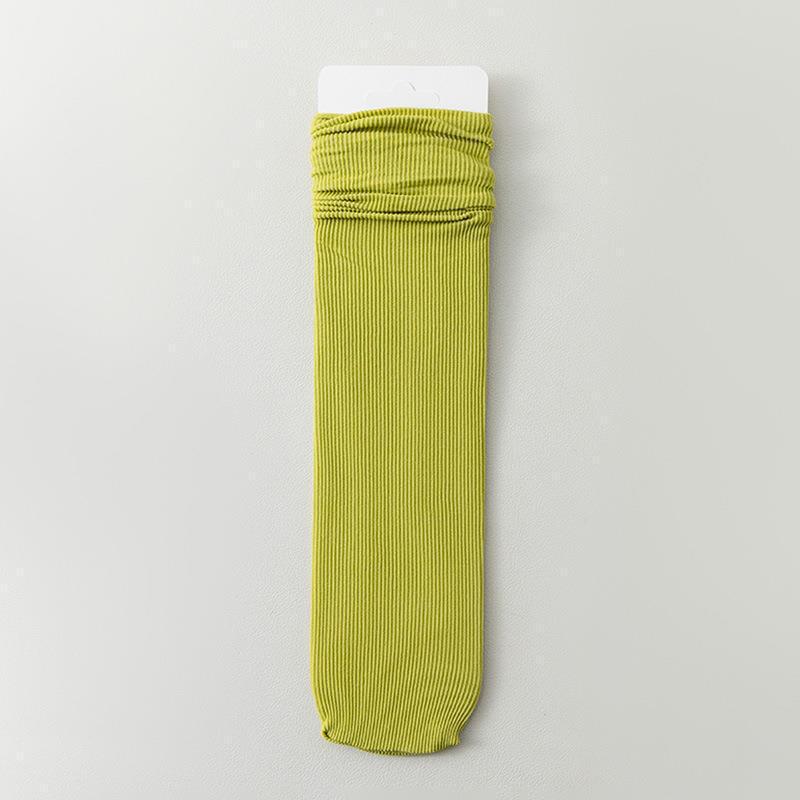 Socks Women's Stacked Socks Summer Ice Socks Thin Loose Japanese Velvet Ice Silk Summer Solid Color Long Mid-length Socks - Image 1