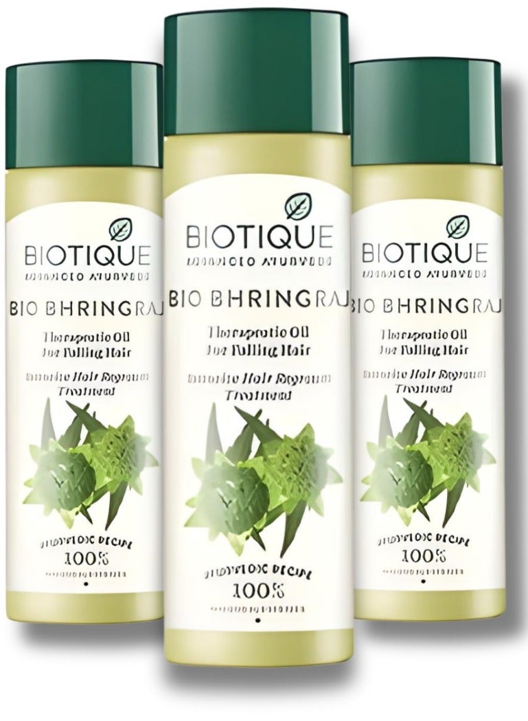 Biotique Botanicals Bhringraj Hair Oil - 120ml - Pack of 3