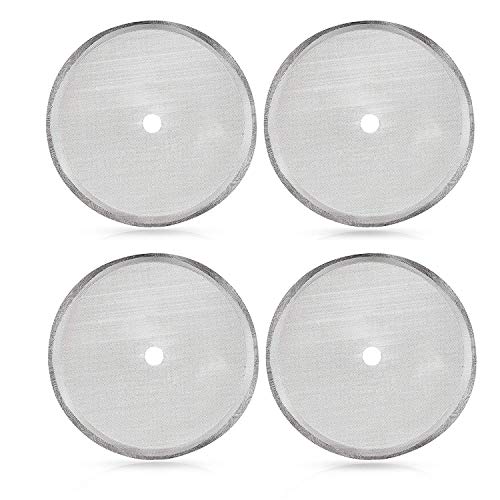 Secura French Press Replacement Screens, Stainless Steel Reusable Mesh Filter for 34 Ounce, 1 Liter, 8 Cup Coffee Press, 4 Pack - Image 1