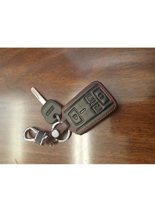 KAWIHEN Leather Smart Remote Key Fob Case Holder Cover Compatible with M3N-32337100 22881480 Chevrolet Colorado Silverado 1500 2500 HD 3500 HD GMC Canyon Sierra 1500 2500 HD 3500 HD - Image 3
