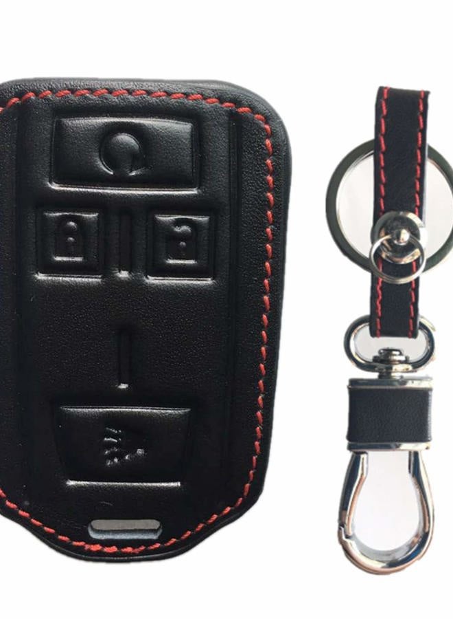 KAWIHEN Leather Smart Remote Key Fob Case Holder Cover Compatible with M3N-32337100 22881480 Chevrolet Colorado Silverado 1500 2500 HD 3500 HD GMC Canyon Sierra 1500 2500 HD 3500 HD - Image 1
