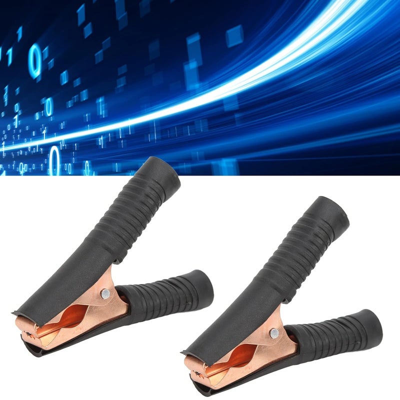 مشبك كابل البطارية الأسود 100 أمبير فتحة 20 ملم مجموعة مشابك اختبار خفيفة الوزن 10 قطع فولاذ بولي فينيل كلوريد مطلي بالنحاس - Image 4