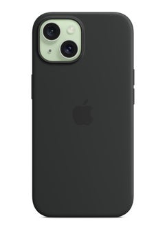 Silicone iPhone 15 Silicone Case with MagSafe - Black  - Image 3