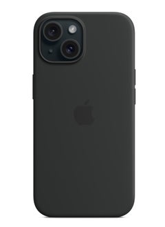 Silicone iPhone 15 Silicone Case with MagSafe - Black  - Image 4