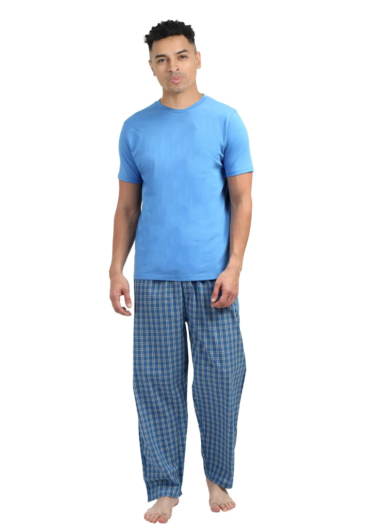 victor and jane MENS PYJAMA SET (KNITTED T SHIRT + WOVEN PANT)