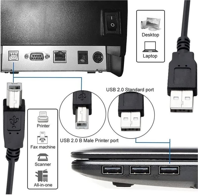 USB Port Printer Cable 4 7 m