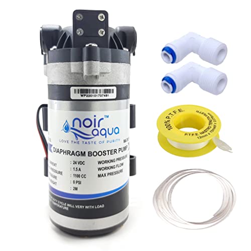 Noir Aqua RO Booster Pump Motor 100 GPD Heavy Duty Diaphragm Motor, Input 24V DC, 100% Copper Winding, 2 Year Warranty, Suitable for All Water Purifiers, Diaphragm Booster Pump - Image 1