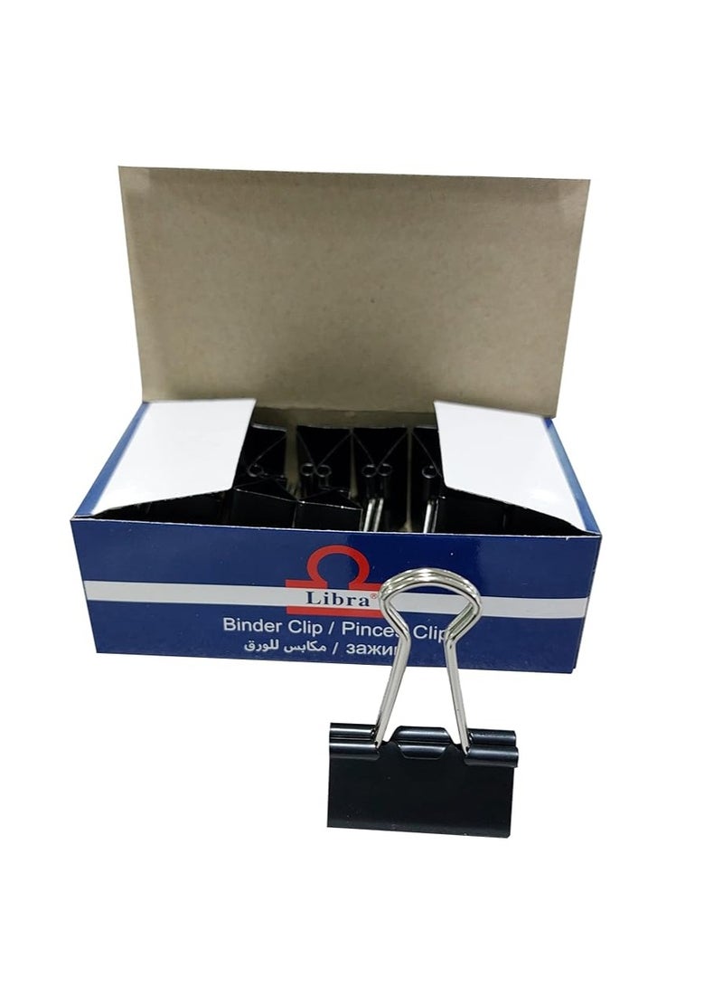 Libra Binder Clip 12 Pieces Set, 51 mm Size - Image 2