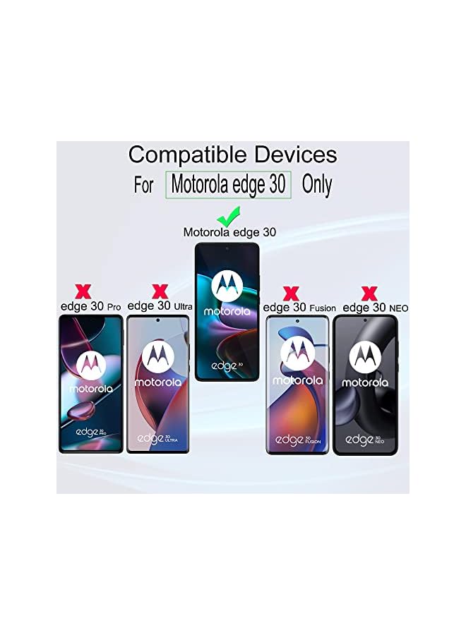 erorex Screen Protector For Motorola Edge 30 5G(6.5 Inches),With 2Pcs Tempered Glass,1Pc Camera Lens Protector,1Pc Backing Carbon Fiber Film[Fingerprint Reader,Easy To Install] - Image 2