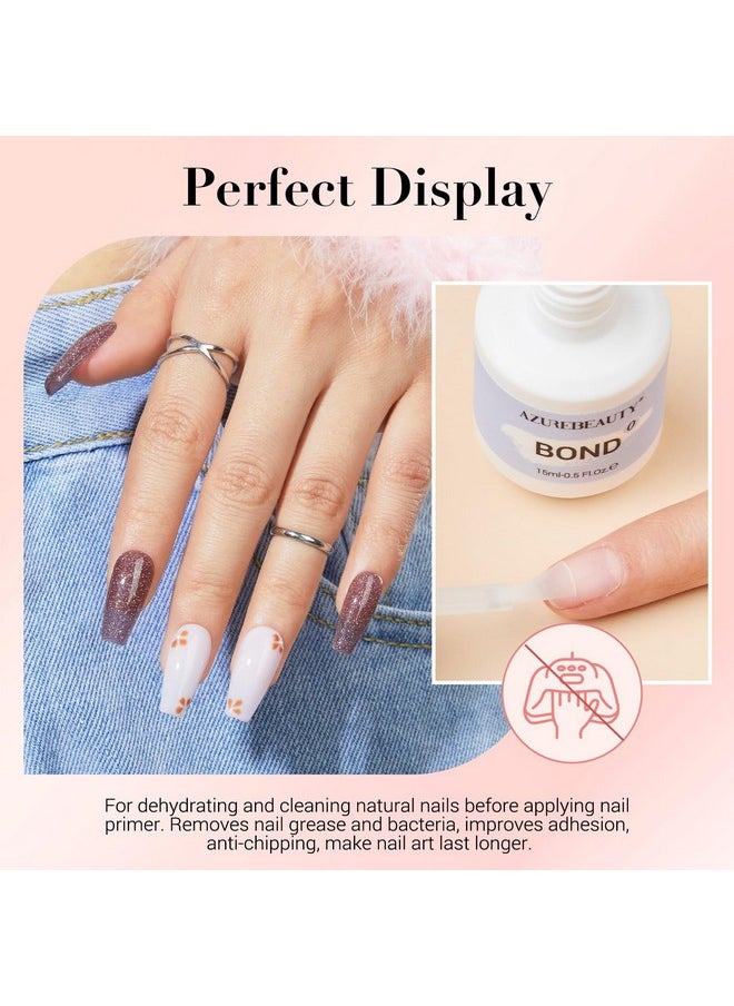 AZUREBEAUTY AZUREBEAUTY Dip Powder Liquid Set 15ml/0.5oz Nail Repair Cuticle Oil Dip Powder Base Top Coat with Activator, Bond, Cuticle Care for Dipping Powder Nail Kit, No Need Nail Lamp  - Image 5