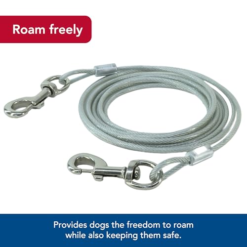 Coastal Pet Titan Giant Cable Dog Tie Out - Heavy-Duty Dog Tie Out Cable - Cable Tie Out for Dogs up to 150 lbs - Rust-Resistant Pet Tie Out Cable - Quality Dog Supplies - 15' - Image 3