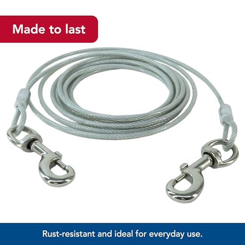 Coastal Pet Titan Giant Cable Dog Tie Out - Heavy-Duty Dog Tie Out Cable - Cable Tie Out for Dogs up to 150 lbs - Rust-Resistant Pet Tie Out Cable - Quality Dog Supplies - 15' - Image 4