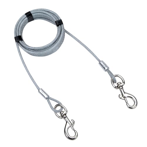 Coastal Pet Titan Giant Cable Dog Tie Out - Heavy-Duty Dog Tie Out Cable - Cable Tie Out for Dogs up to 150 lbs - Rust-Resistant Pet Tie Out Cable - Quality Dog Supplies - 15' - Image 1