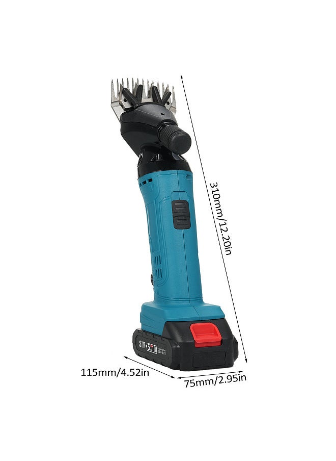 Generic Electric Sheep Shears 500W 2400RPM Professional Rechargeable Shearing Clipper 21V with 6 Speed for Shaving Fur Wool in Sheep Goat Cattle and Other Farm Livestock with 2 Lithium Batteries  - Image 3